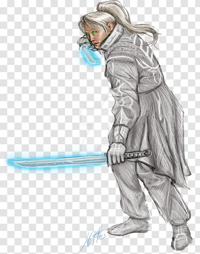 Sword Homo Sapiens Legendary Creature Sketch - Mythical - Sci Fi User Interface Transparent PNG