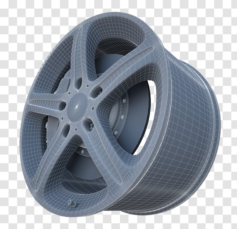 Alloy Wheel Tire Spoke Rim - Low Poly Car Download Transparent PNG