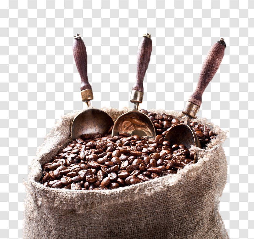 Coffee Bean Espresso Tea Cafe - Cup - A Bag Of Beans Picture Transparent PNG