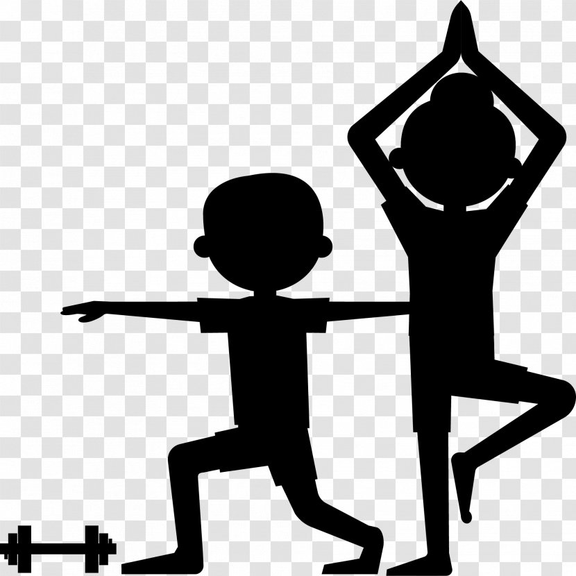 Clip Art Human Behavior Silhouette Line Black - Recreation - Weight Training Transparent PNG