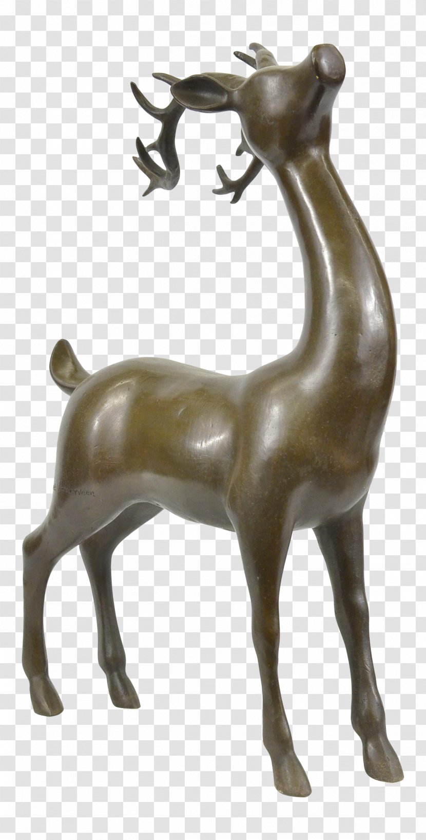 Bronze Sculpture Reindeer Art - Antler Transparent PNG