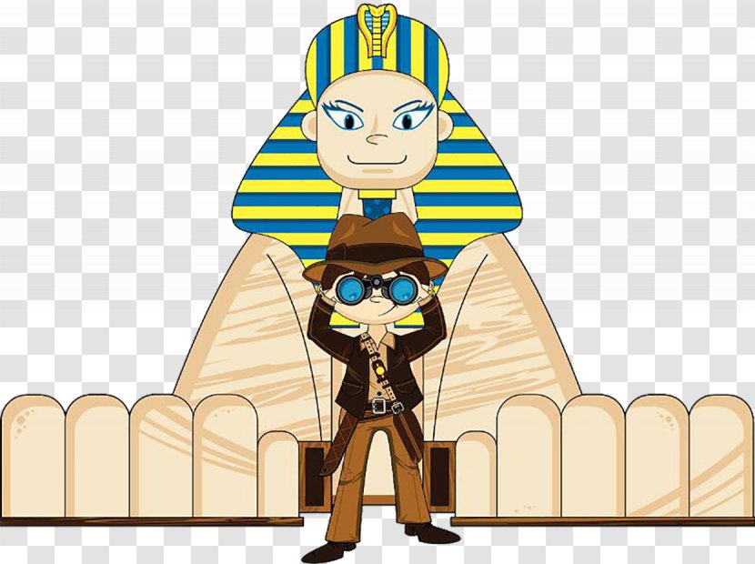Great Sphinx Of Giza Egyptian Pyramids Ancient Egypt - Cartoon - Travel To Transparent PNG
