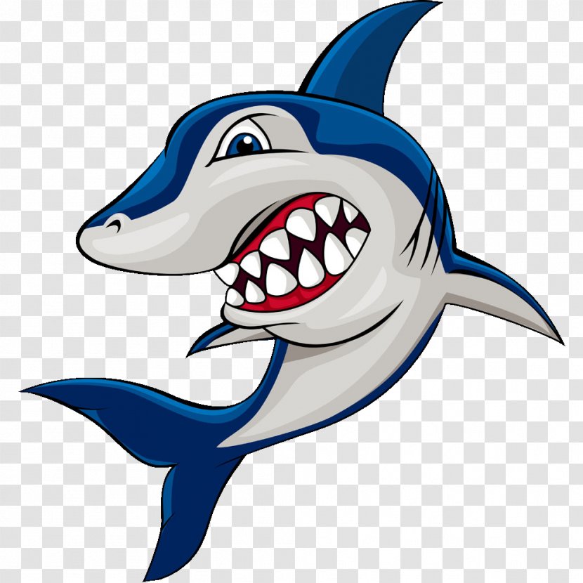 Great White Shark Cartoon Clip Art - Cartilaginous Fish - Image Transparent PNG
