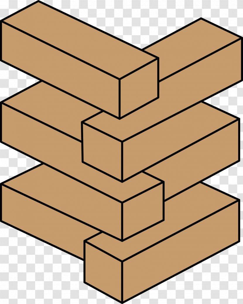 Brick Optical Illusion Clip Art - Lumber Transparent PNG