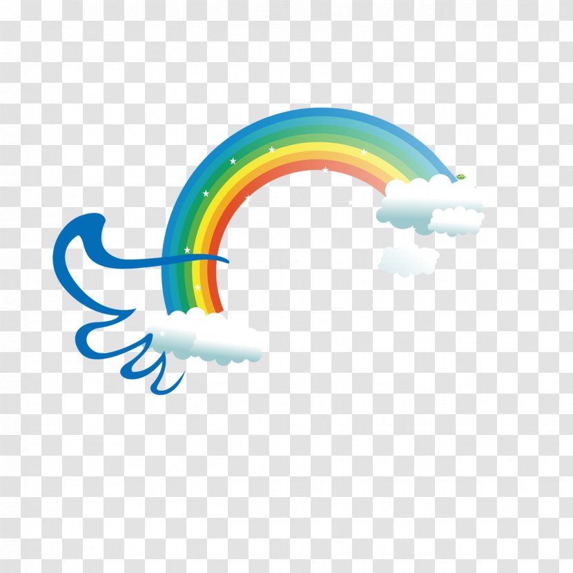 Cartoon Illustration - Tourism - Rainbow Clouds Transparent PNG