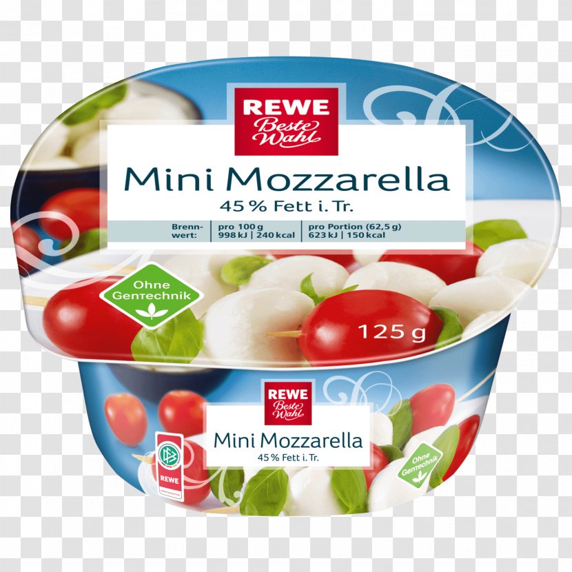 REWE Beste Wahl Mini Mozzarella 255g Galbani Food - Tomato - Mozarella Transparent PNG