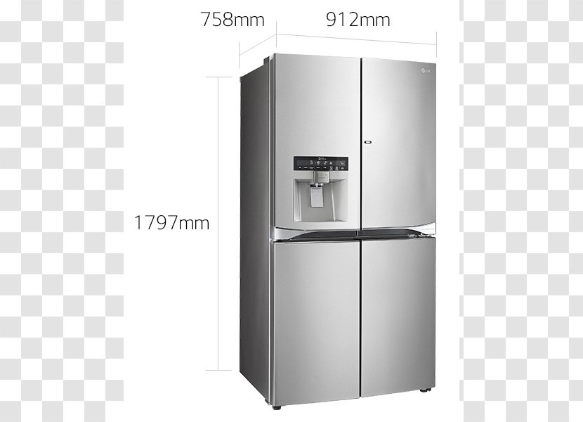 LG Electronics GMJ916NSHV Refrigerator Linear Compressor Freezers Transparent PNG