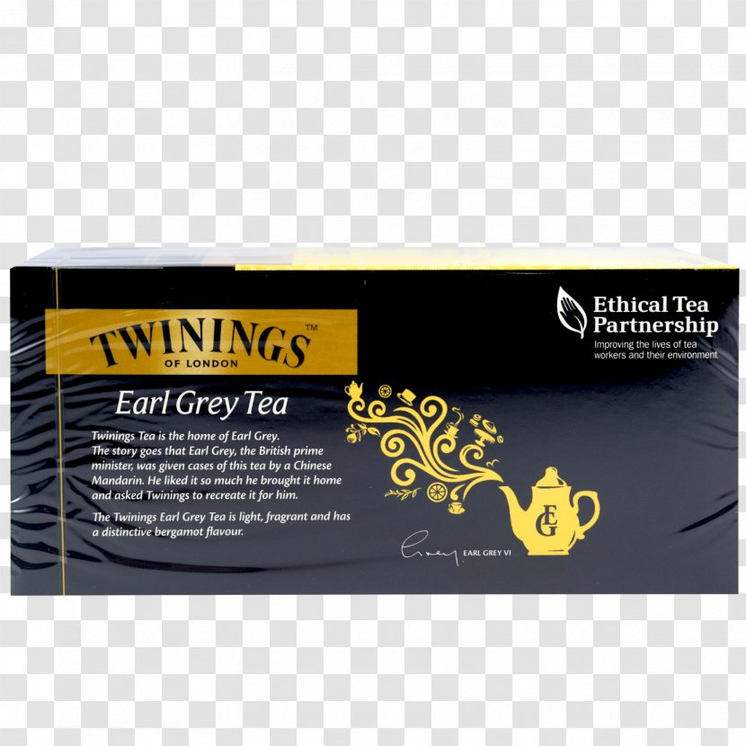 Brand Twinings India Font - Yellow - Earl Grey Tea Transparent PNG