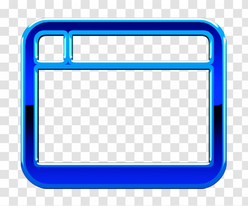 App Icon Browser Interface - Window - Electric Blue Rectangle Transparent PNG