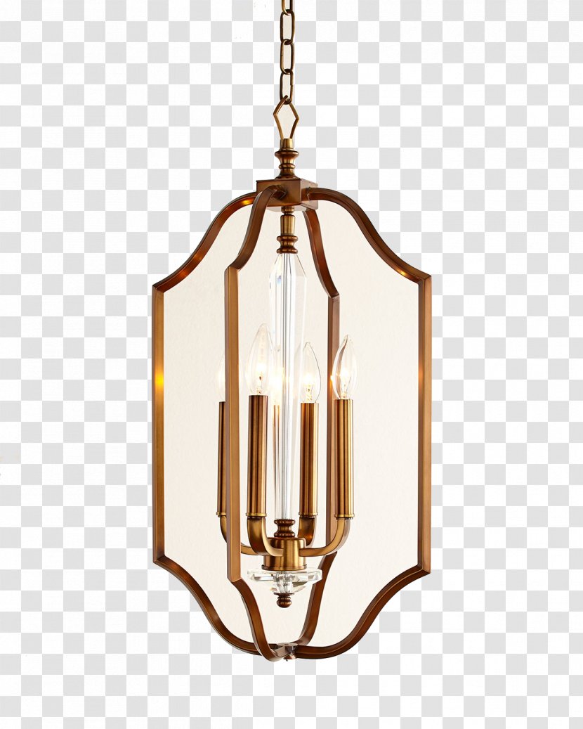 Lighting Pendant Lantern Gold - Classical Hotel Lamp Transparent PNG