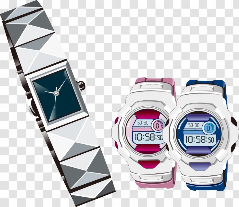 Clothing Accessories Illustration - Vector Material Watch Electronic Transparent PNG