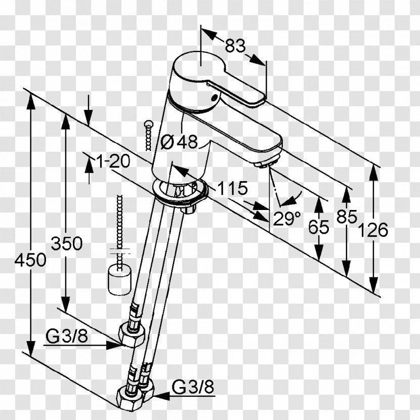 Bateria Wodociągowa Kludi LOGO - Rectangle - Single-lever Basin Mixer Sink Faucet Handles & ControlsSink Transparent PNG