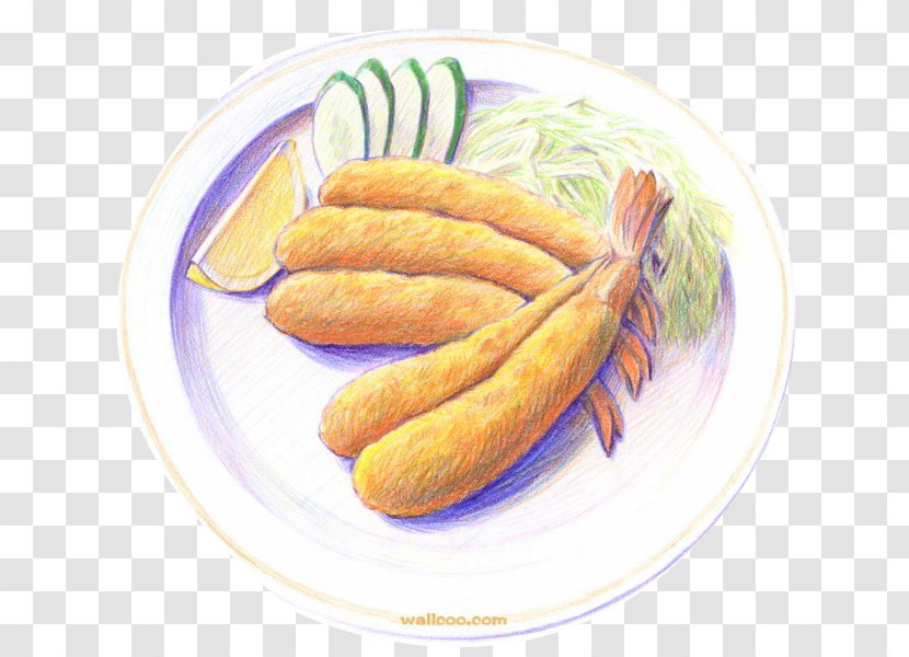Japanese Cuisine Sushi Buffalo Wing Food Drawing - Recipe - Chicken Stick Pans Transparent PNG