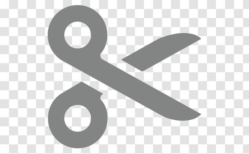 Logo Brand Line Font - White - Emoji Scissors Transparent PNG