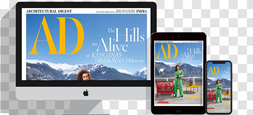 Smartphone Magazine Architectural Digest GQ Advertising - Electronics - Print Media Flyer Transparent PNG