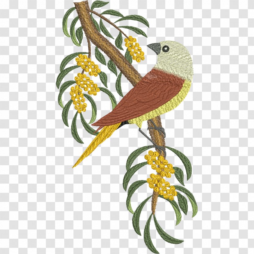 Australian King Parrot Bird Beak Embroidery - Art Transparent PNG