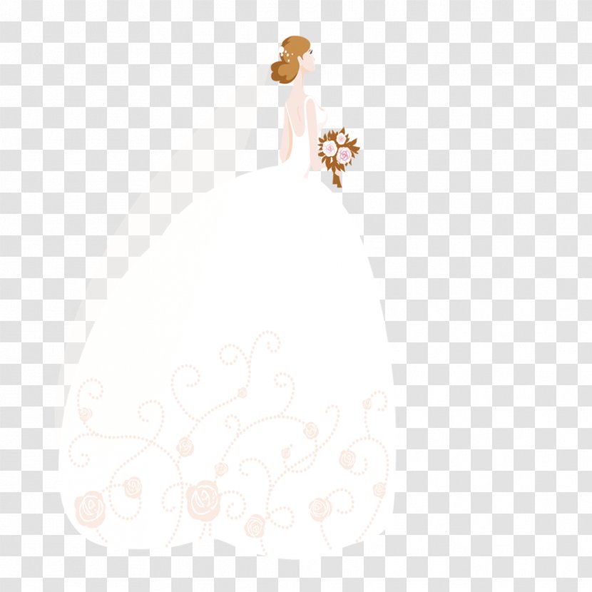Bride White Contemporary Western Wedding Dress - Flower - Beautiful Transparent PNG