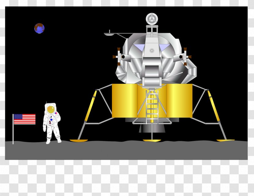 Apollo 11 Moon Landing Spacecraft Lunar Module - Usa Transparent PNG