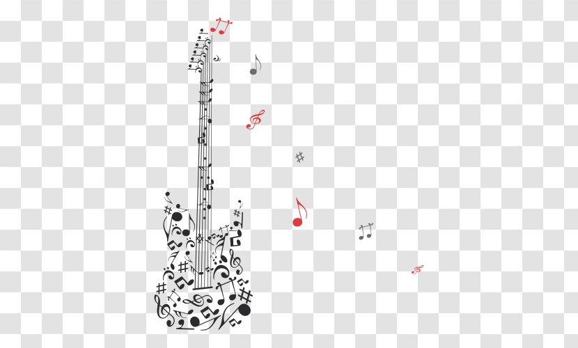 Electric Guitar Musical Note Theatre - Silhouette Transparent PNG