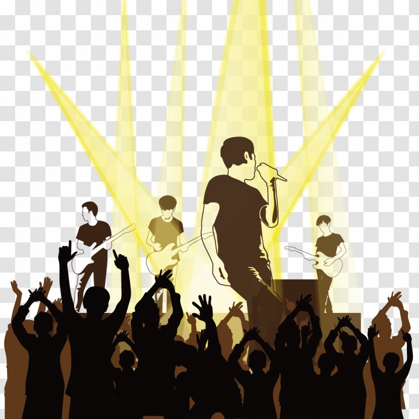 Silhouette Singing - Flower - Vector And Lighting Transparent PNG