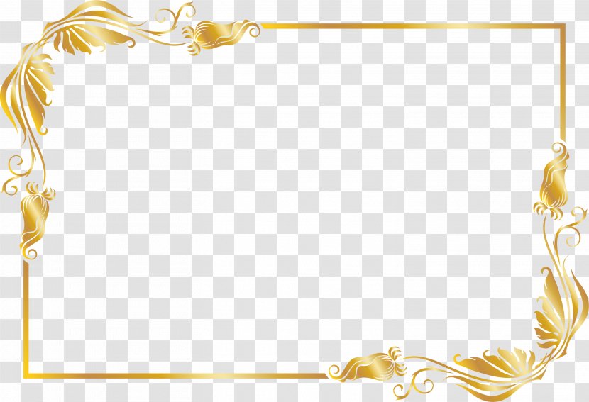 Download LINE - Flowers - Golden Lines Of Transparent PNG