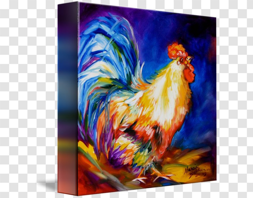 Canvas Print Oil Painting Art Rooster - Artist Transparent PNG