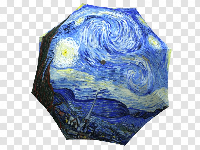 The Starry Night Over Rhône Painting Umbrella Gift - Masterpiece - Van Gogh Transparent PNG