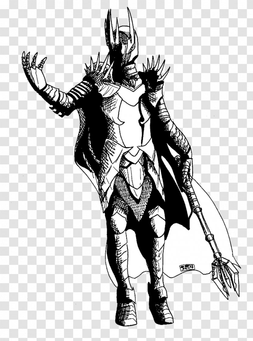Sauron The Lord Of Rings Aragorn Drawing Dark - Armour Transparent PNG