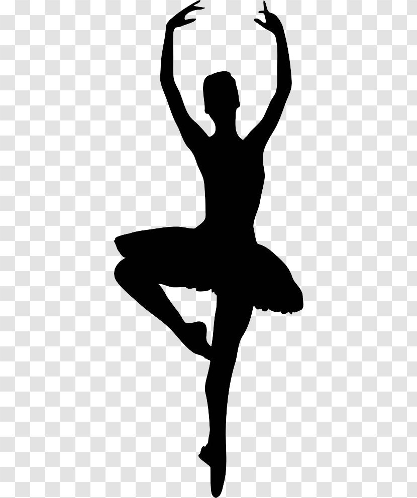Ballet Class Dancer Silhouette - Black And White Transparent PNG
