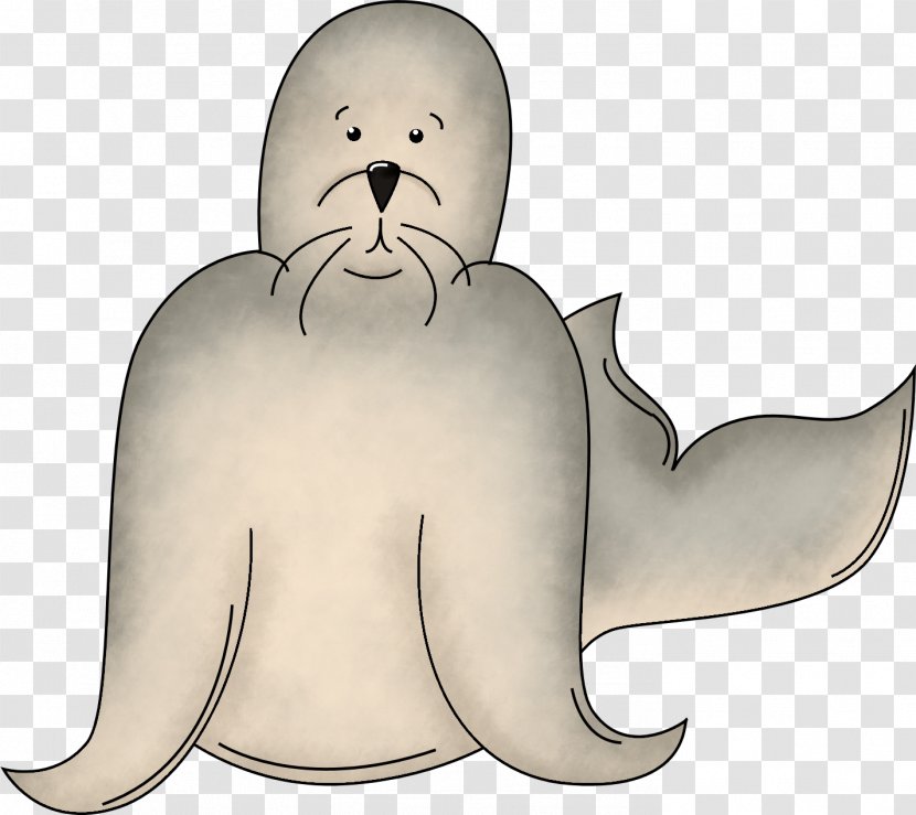 Sea Lion Walrus Cartoon Character - Cf Transparent PNG