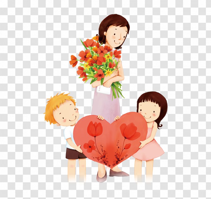 Teachers Day Party Clip Art - Tree - Mother 's And Child Love Decorative Festive Elements Transparent PNG