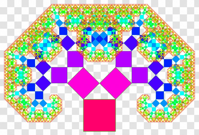 Pythagoras Tree Pythagorean Theorem Fractal Square - Koch Snowflake Transparent PNG
