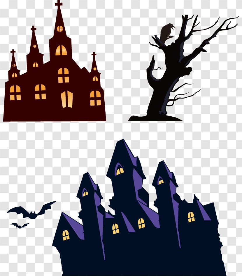 Cologne Cathedral Royalty-free Clip Art - Vector Haunted House Bat Transparent PNG