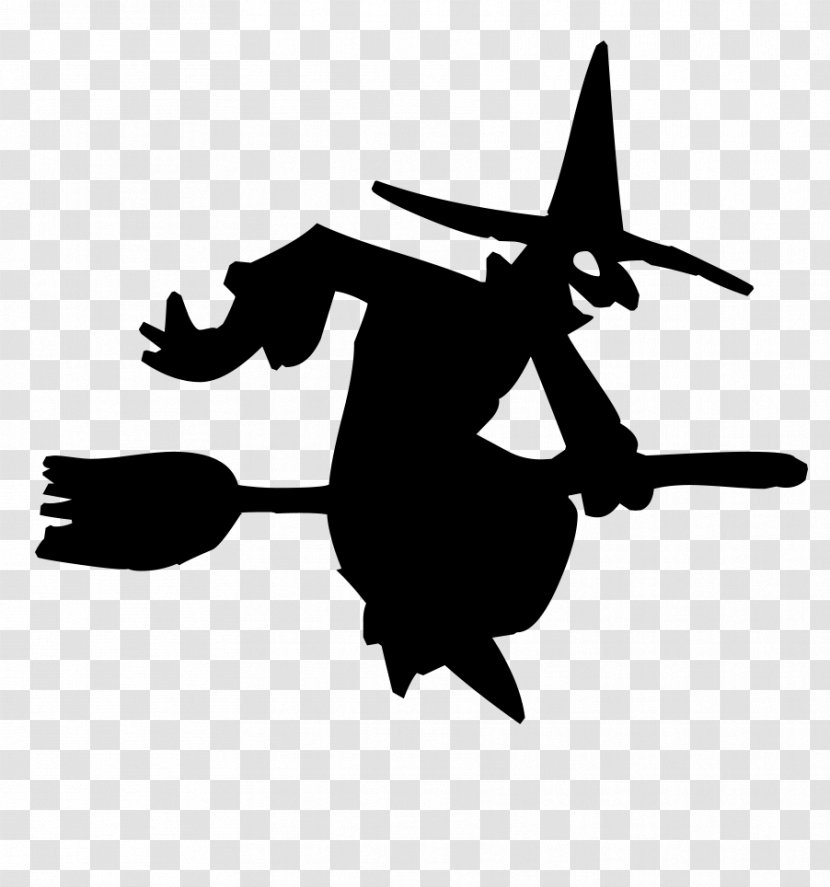 Witchcraft Silhouette Halloween - Witch Transparent PNG
