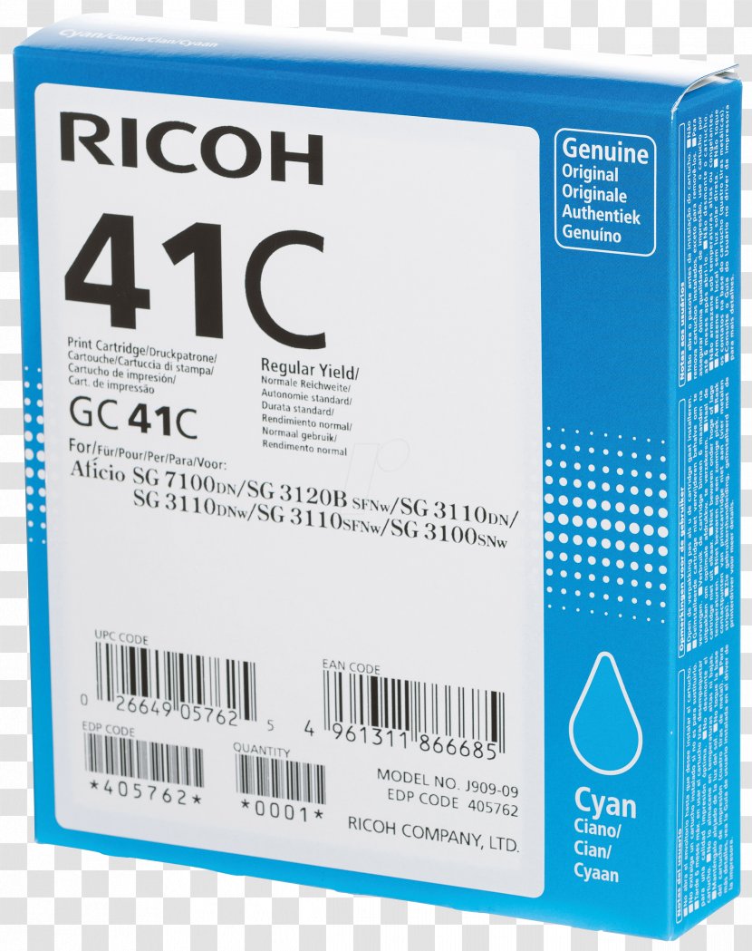 Ink Cartridge Ricoh Toner Printer Transparent PNG