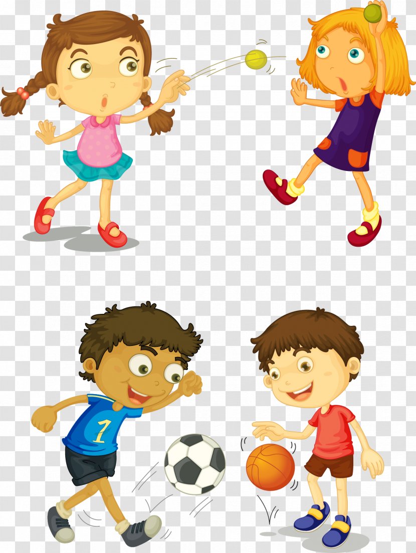 Royalty-free Photography Clip Art - Area - Vector Hand-painted Children Playing Ball Transparent PNG