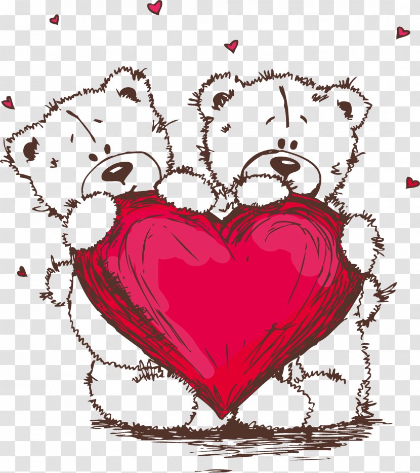 New Years Day Wish Love Valentines - Cartoon - Bear Transparent PNG