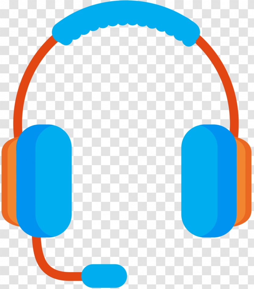 Headphones Clip Art Headset Product Design Line - Audio Equipment - Blue Transparent PNG