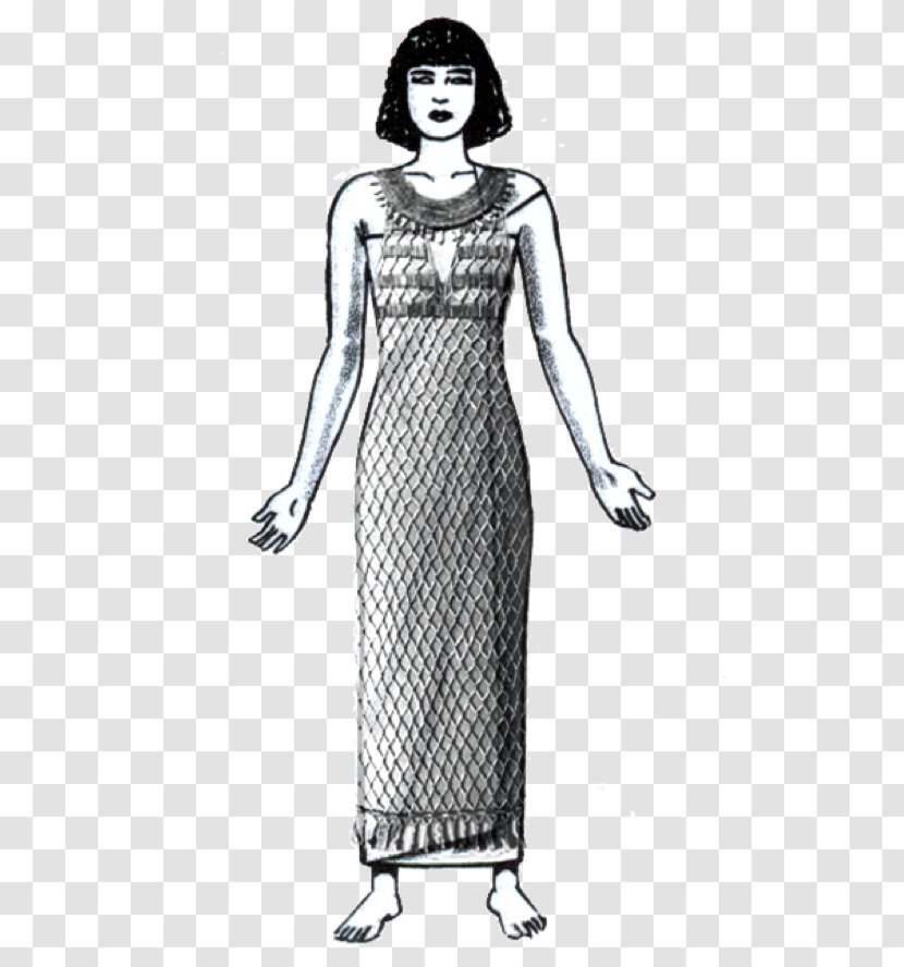 Ancient Egypt Old Kingdom Of Costume Clothing Dress - Design Transparent PNG