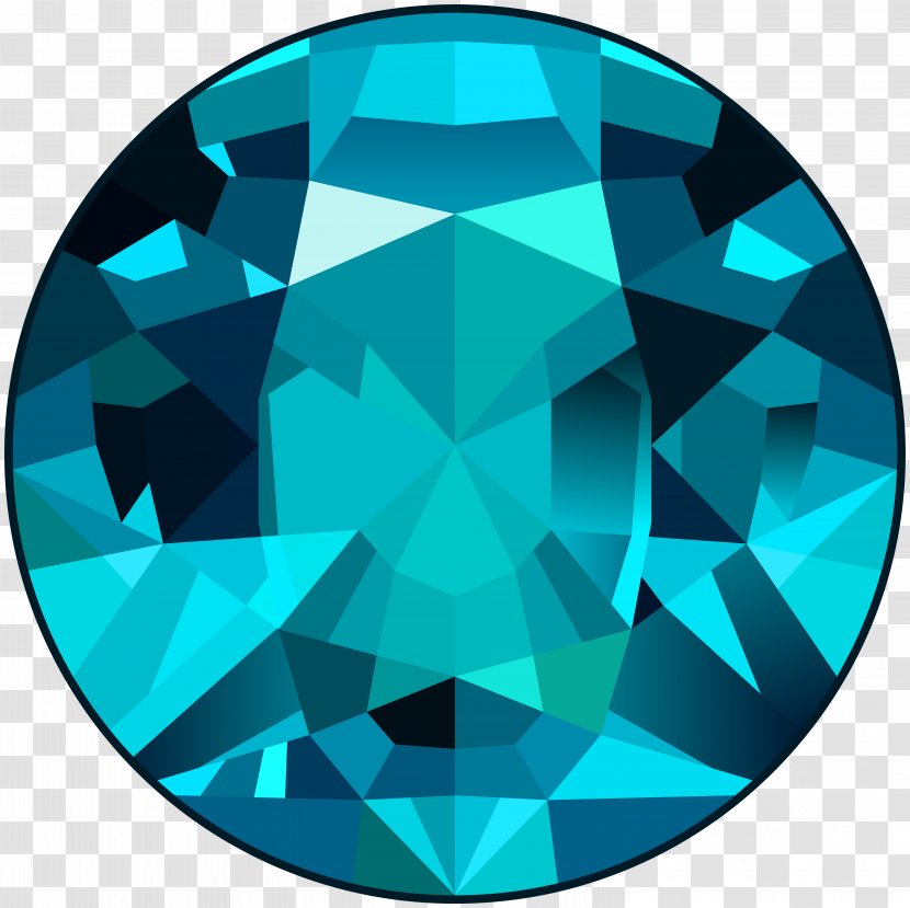 Gemstone Diamond Emerald Clip Art - Facet - Sky Blue Gem Image Transparent PNG
