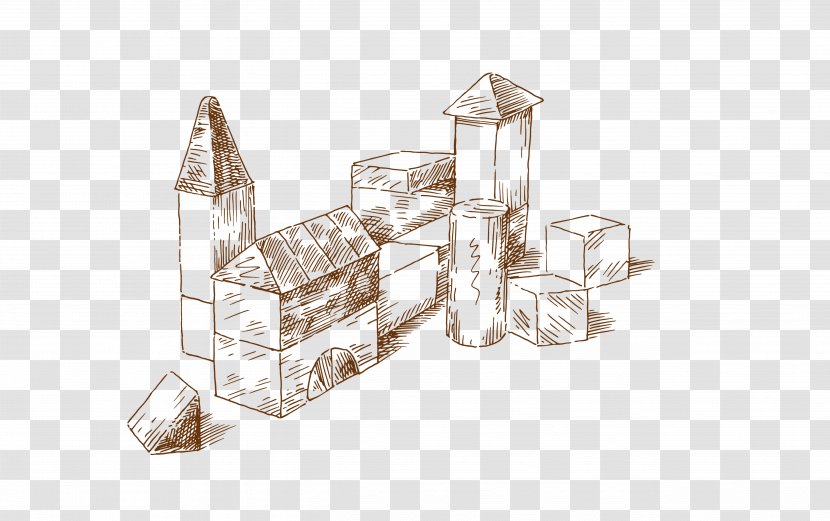Toy Block Doll Illustration - Table - Geometry House Transparent PNG
