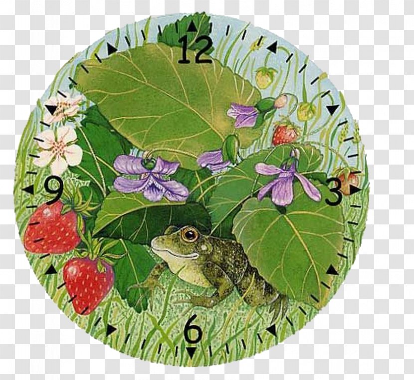 Embroidery Clock Face Cross-stitch Paper - Platter - Frog Alarm Transparent PNG