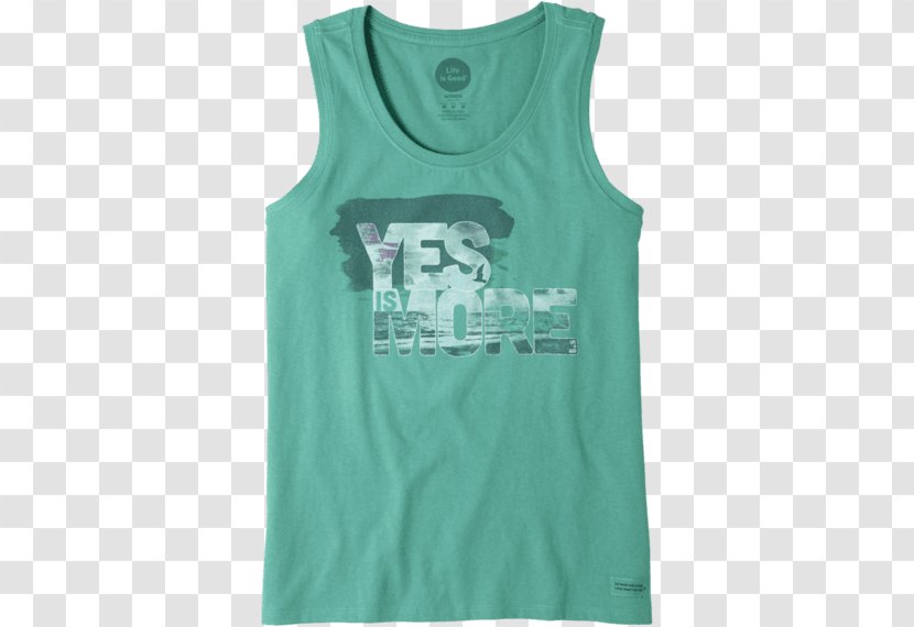 Gilets T-shirt Sleeveless Shirt Green - Woman Beach Transparent PNG