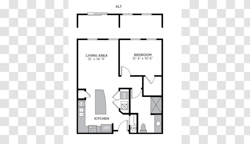 Floor Plan Overture Kierland Apartments House Bedroom - Bath Tab Transparent PNG