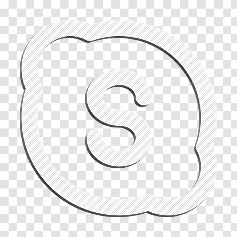 Social Media Outline Icon Skype Icon Transparent PNG