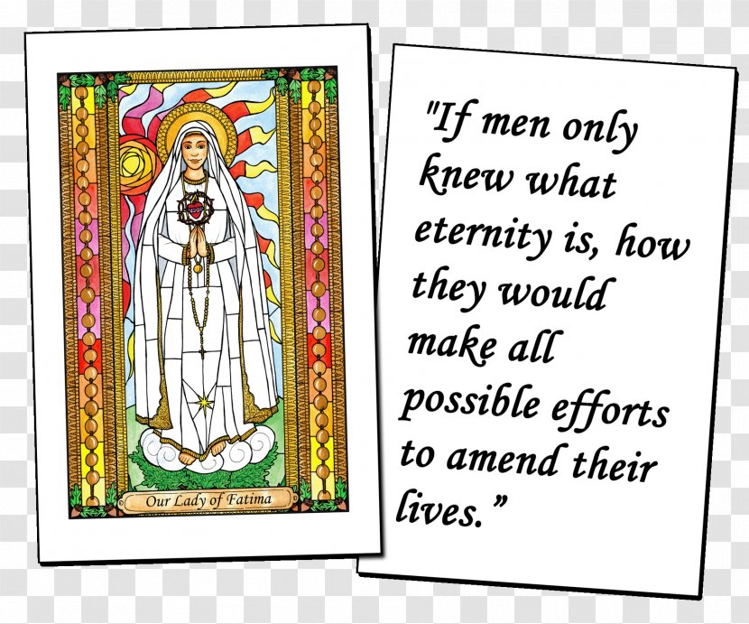 Our Lady Of Fátima Cartoon Coloring Book - Window - Text Transparent PNG