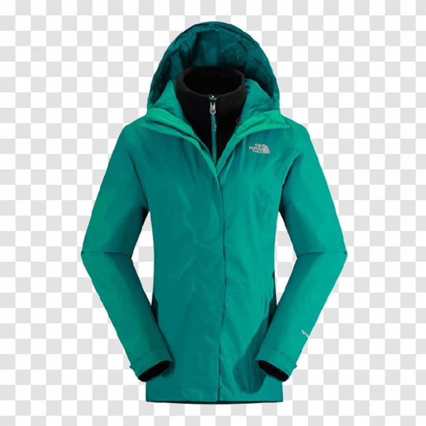 Hoodie The North Face Polar Fleece T-shirt Tmall - Jdcom - Green Full Caulking Jacket Female Models Transparent PNG