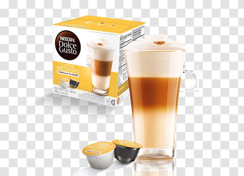 Latte Macchiato Dolce Gusto Caffè Coffee - Beer Glass Transparent PNG