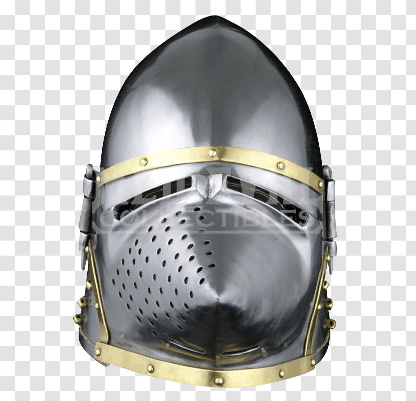 Middle Ages Bascinet Great Helm Visor Components Of Medieval Armour - Headgear Transparent PNG