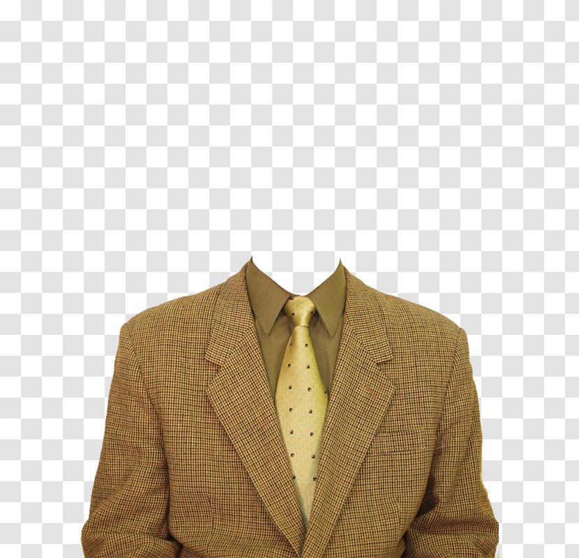 Template Image Editing - Plaid - Brown Suit Transparent PNG